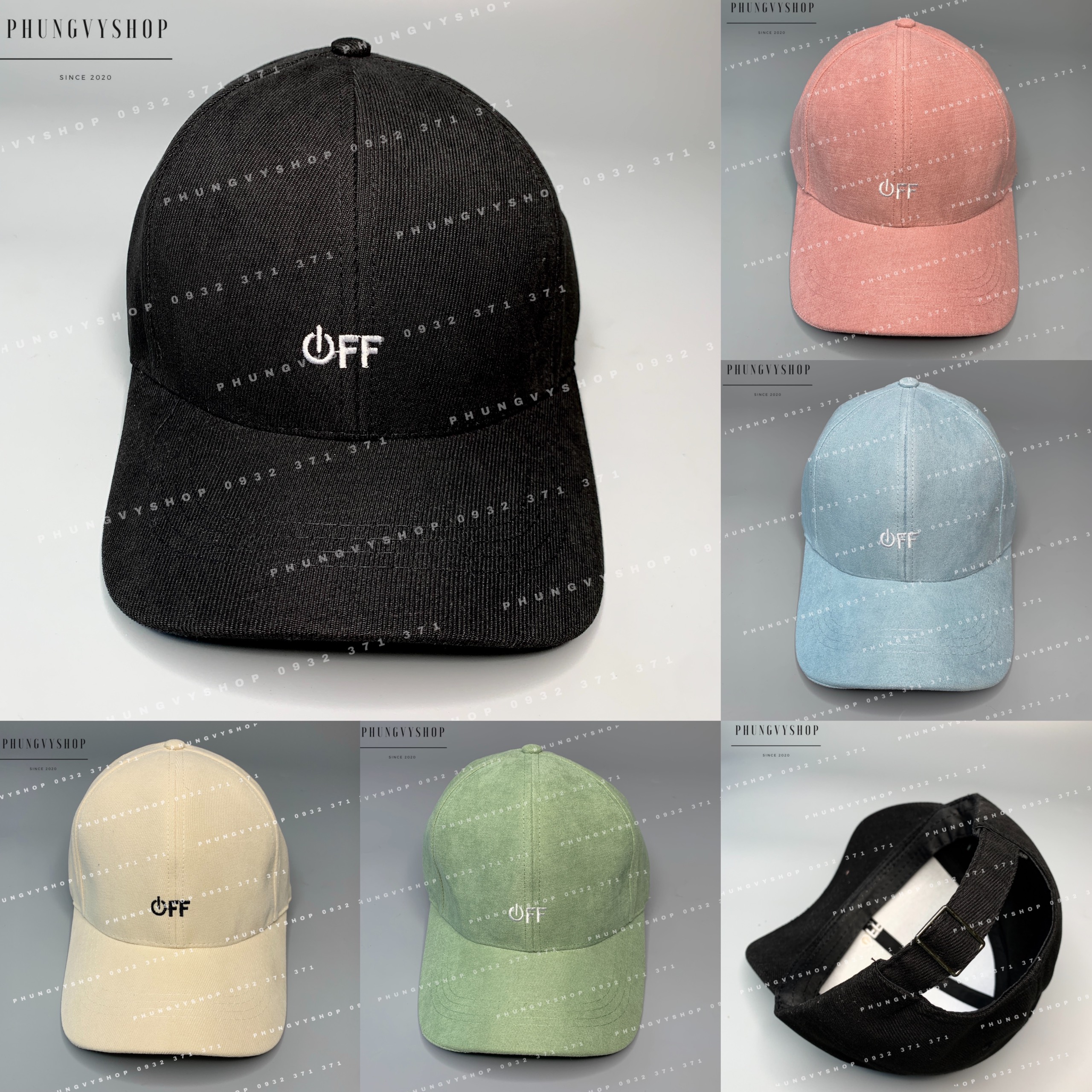 Mũ lưỡi trai nhung unisex nam nữ- thêu “off” - nón kết