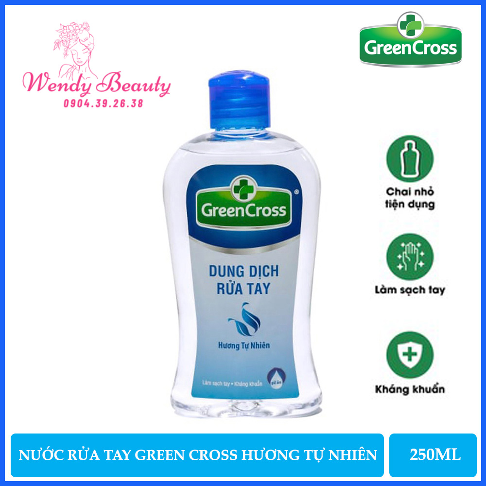 Dung dịch rửa tay khô green cross hương tự nhiên 250ml