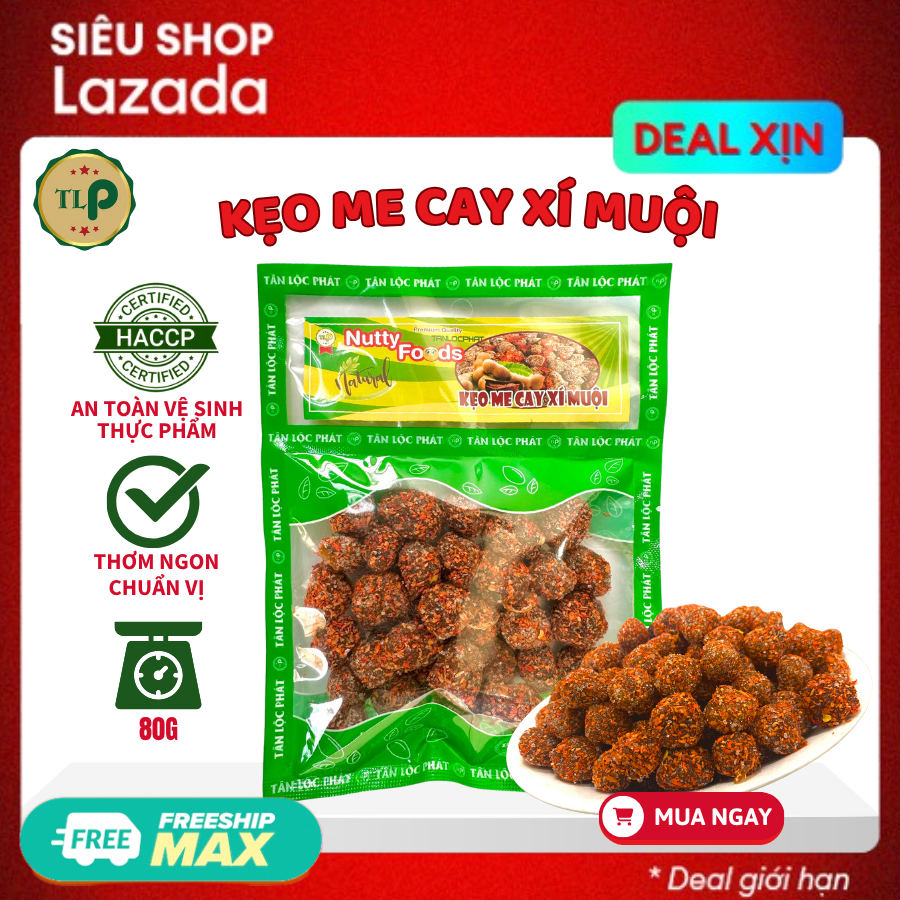 KẸO ME CAY XÍ MUỘI TÂN LỘC PHÁT BỊCH 80G