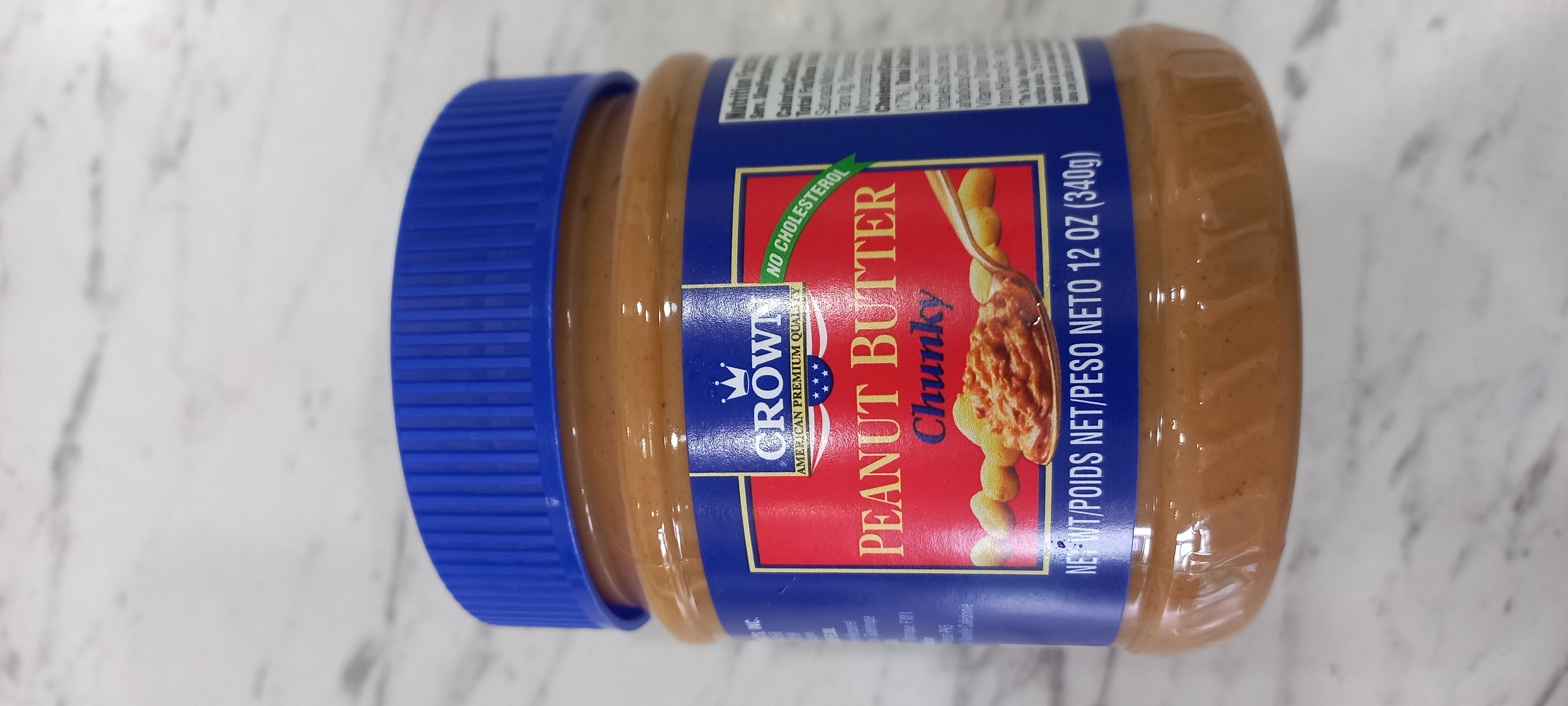 Bơ đậu phộng nghiền Hạt. Peanut Butter Chunky Crown 340g .Best before: 08/2026