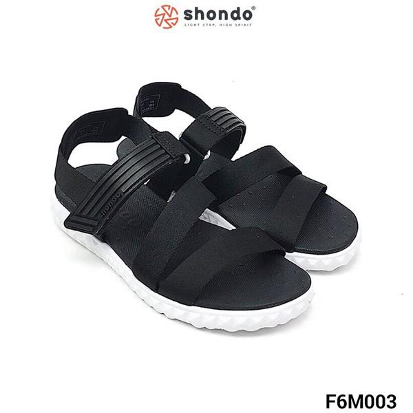 Giày Sandal Quai Chéo Shat F6M003 Đen đế trắng