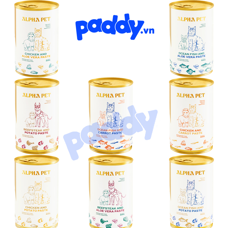Pate Alpha Pet Cho Chó Mèo Lon 400g