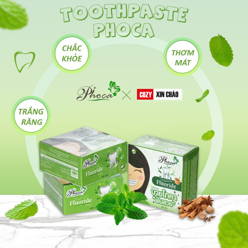 Ice cream lovely tooth Phoca Thailand 25g, whitening, prevent tooth decay