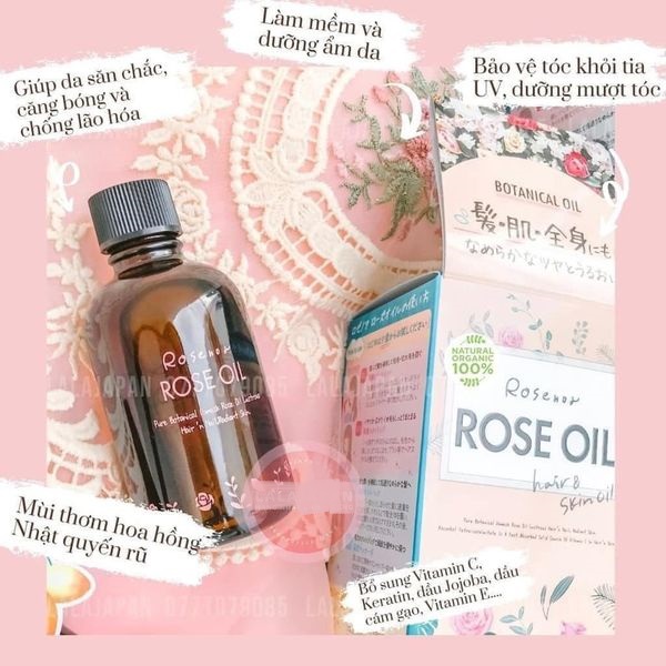 Dầu Dưỡng Tóc Móng Và Body Botanical Rose Oil Nhật 60ml