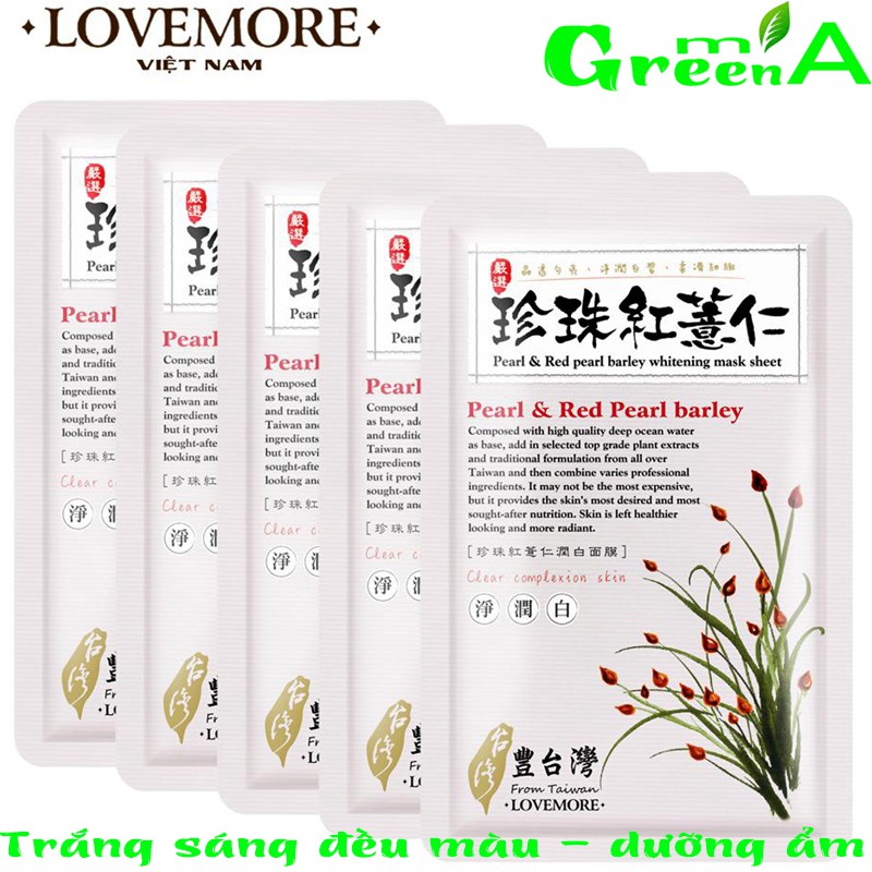 [HỘP 5 MIẾNG] LoveMặt nạ sáng da ngừa lão hóa Lovemore Ý Dĩ Ngọc Trai