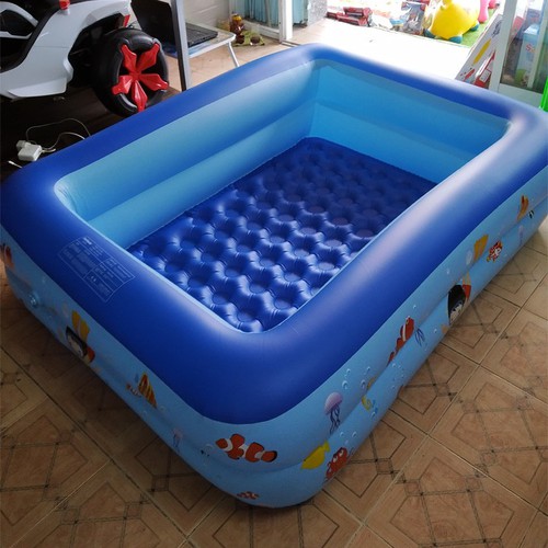 Hồ bơi, Bể bơi 1m8 x 140 x 60cm Bể bơi phao trong nhà hcn cao cấp , phao dày dặn , thoải mái , an toàn