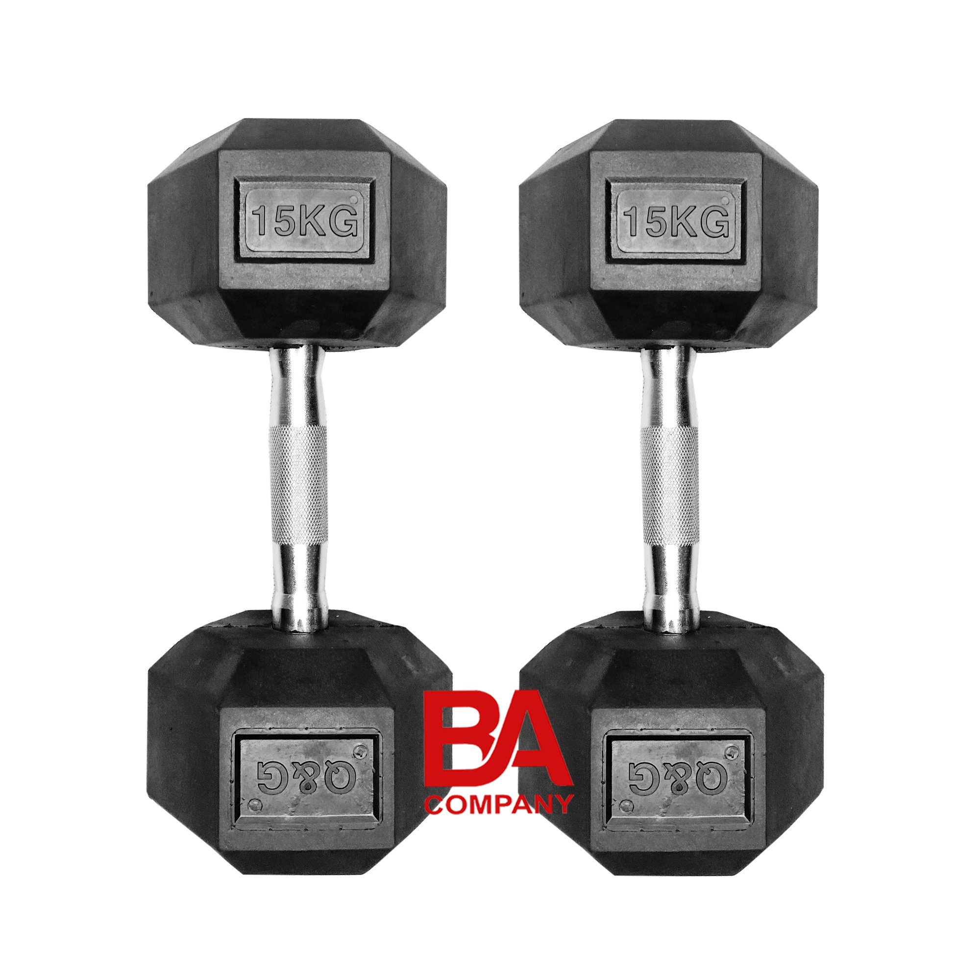Tạ tay cao su 15kg lục giác cao cấp, tạ tay tập gym yoga, dụng cụ thể thao binhansports