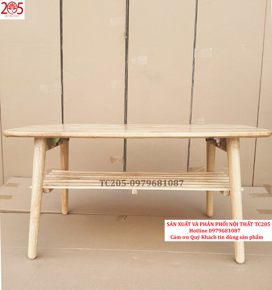 Bàn sofa, bàn trà, bàn phòng khách gấp gọn 60x90x45gỗ cao su 100% tc205