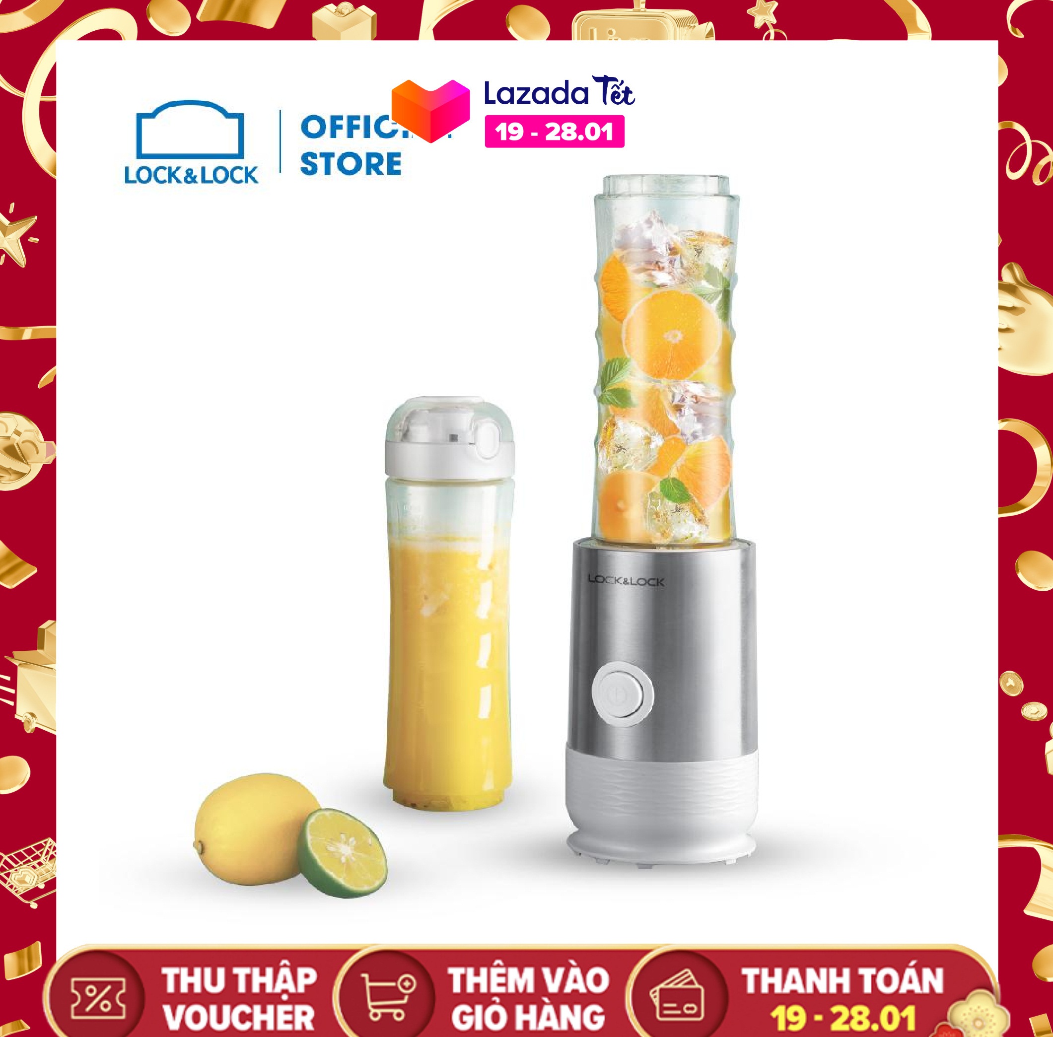 Máy xay sinh tố mini cầm tay Lock&Lock EJM241 600ml