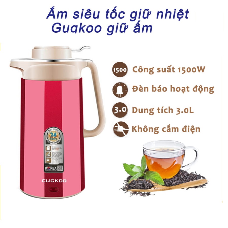 Ấm Siêu Tốc CUCKOO ST30, Bình thuỷ điện, Bình đun giữ nhiệt 2 in 1 Ủ Nóng Lâu, Ấm Đun Nước Siêu Tốc Cao Cấp, ấm nâu nước, ấm đun nước, bình đựng nước, bình giữ nhiệt, bình nước
