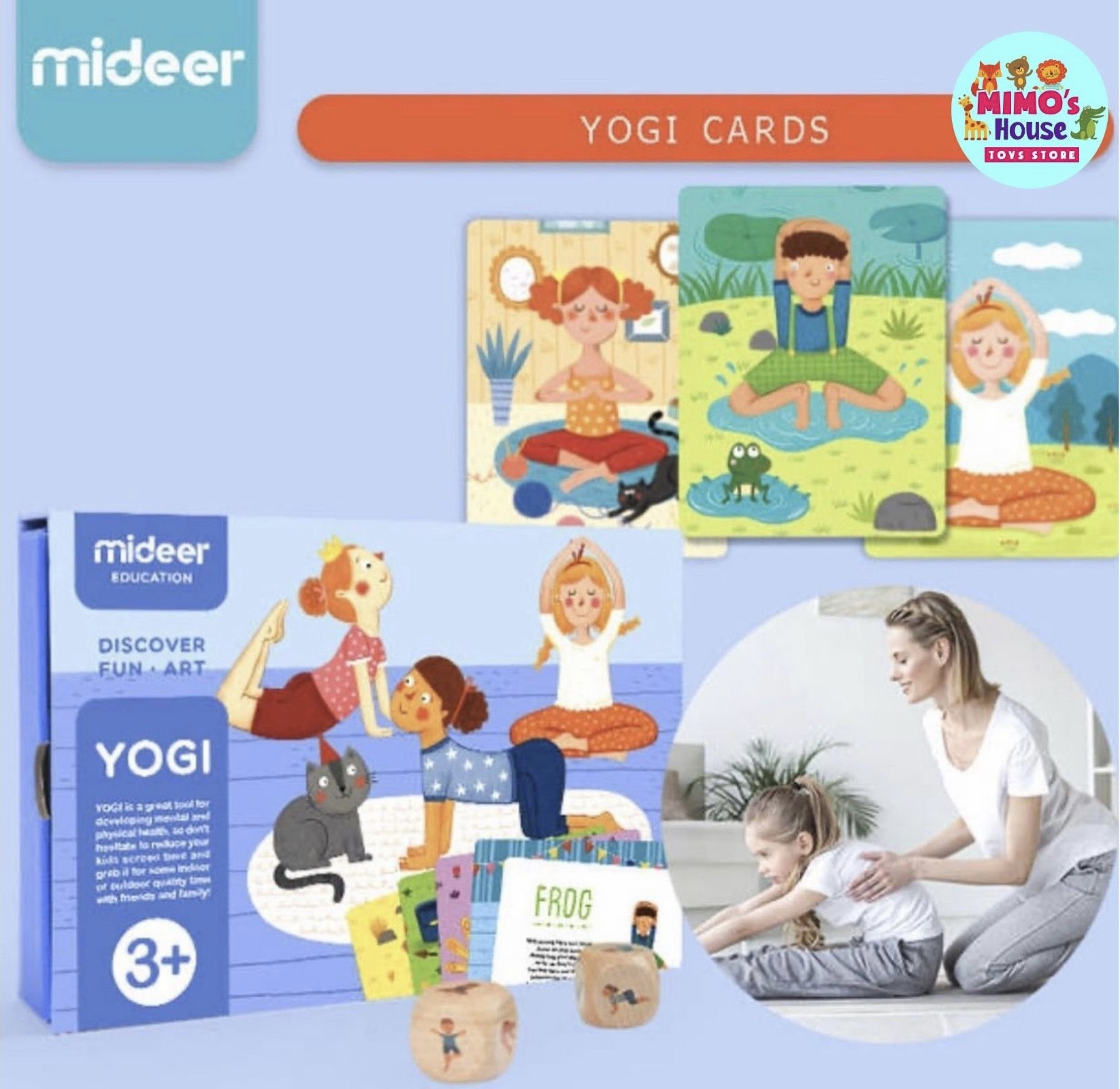 - thẻ học yoga cho trẻ em – mideer – md3124 – yogi cards