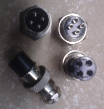 Bộ Giắc Cắm Đực Cái GX16 4 Chân