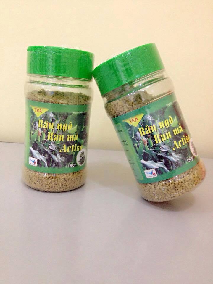Trà râu ngô rau má actiso- Giúp lợi mật thông tiểu,tiêu độc thanh nhiệt giảm mụn nhọt, mẩn ngứa,giúp bồi bổ cơ thể- Hộp 150g
