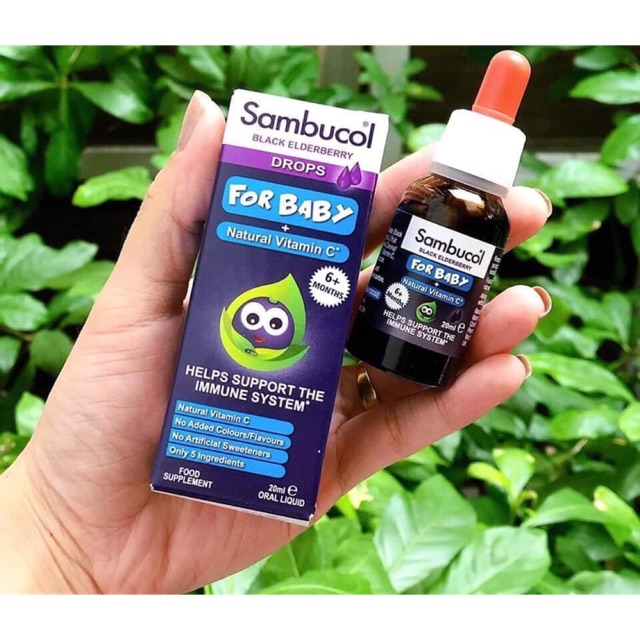 Sambucol tăng đề kháng drop dạng giọt cho bé từ 6 tháng