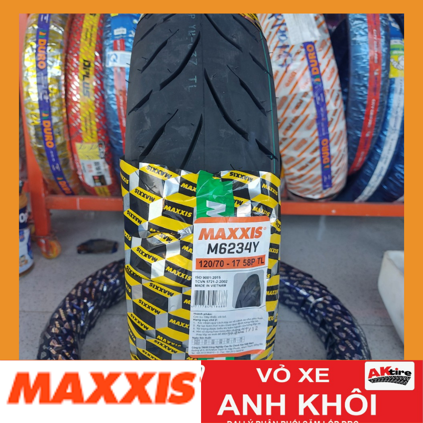 Lốp maxxis 120/70-17 dành cho bánh sau exciter135,150, fz150, winner150...hàng chính hãng