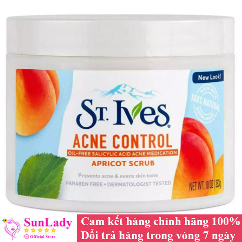 Tẩy da chết St.Ives Acne Control Apricot Scrub 283gr