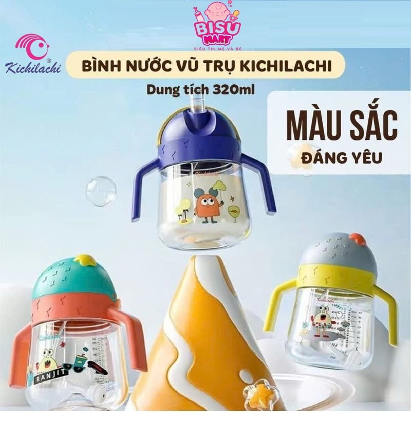 Bình tập uống nước vũ trụ cho bé Kichi 320ML