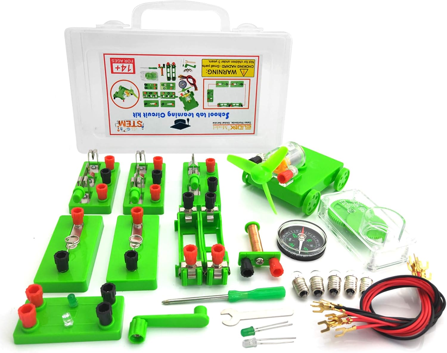 EUDAX Physics Science Lab Learning Circuit Kit , Electricity Experiment Set , Children and junior high school students build circuits ( Upgrade Kit ) Giá  911,795 Đồng*Miễn phí vận chuyển
