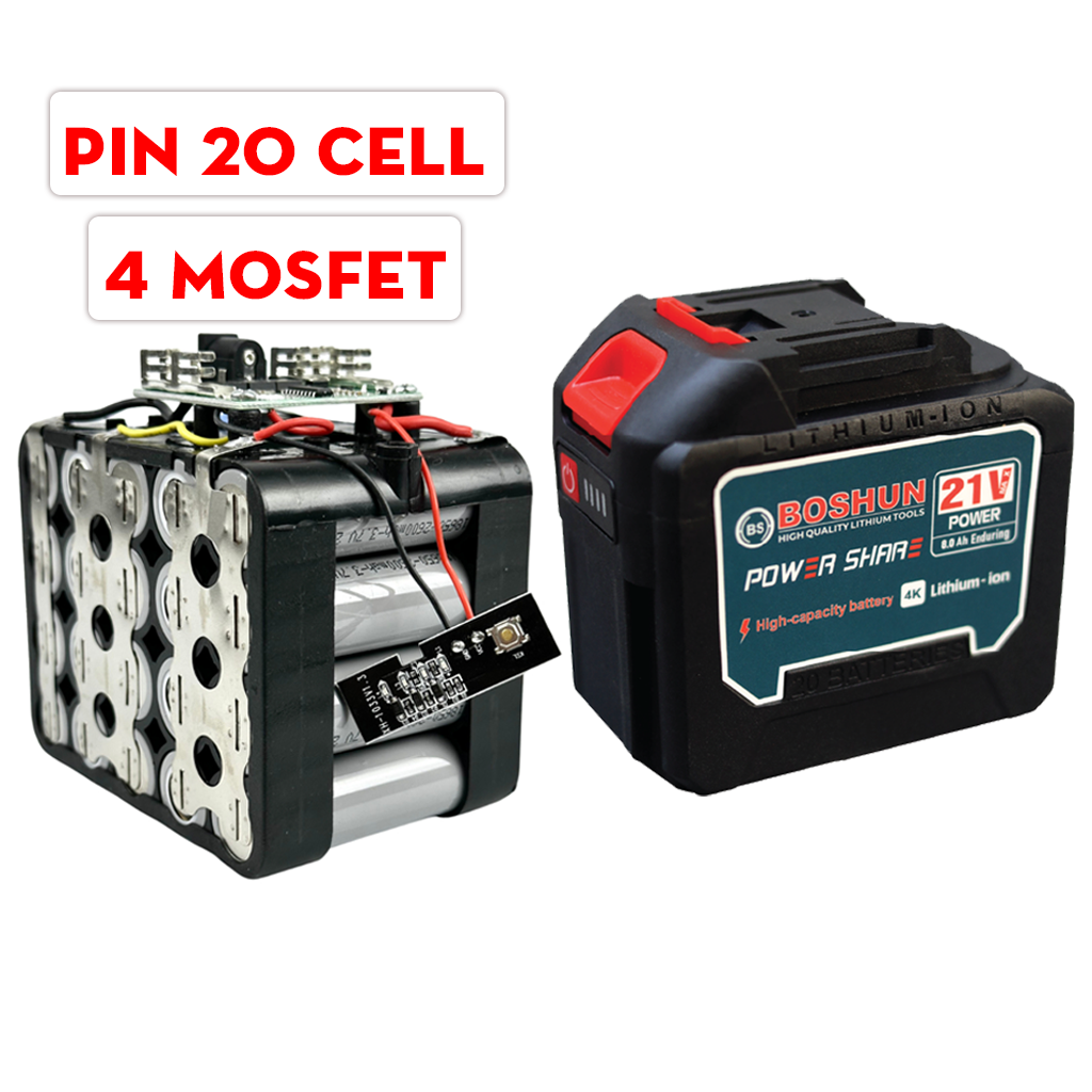 [CHÍNH HÃNG] Pin BOSHUN Chuyên Dùng Cho Máy Khoan, Máy Mài, Cắt , Máy Bulong, Máy Cưa, Máy Thổi,...