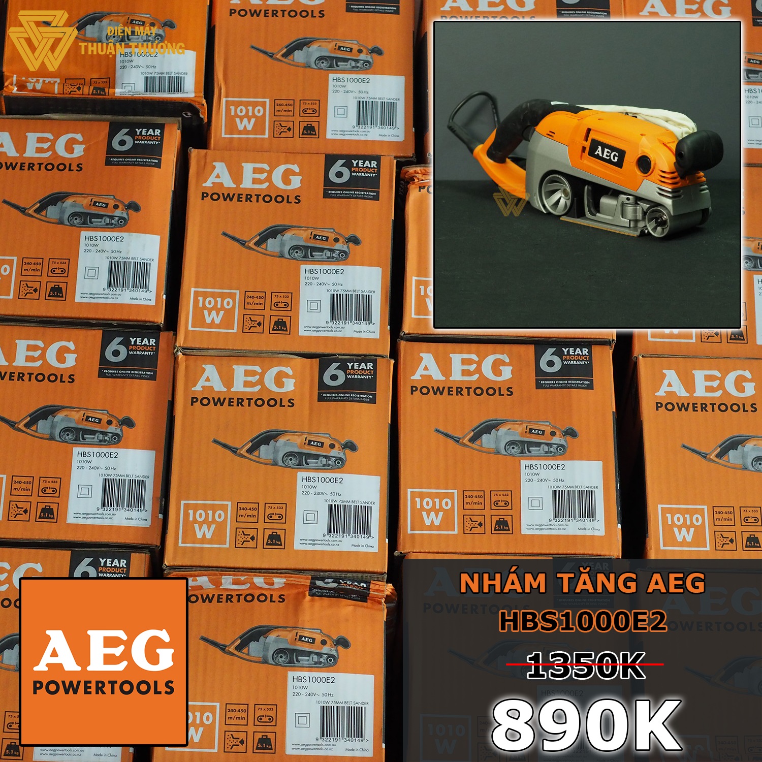 Máy chà nhám tăng aeg hbs1000e2