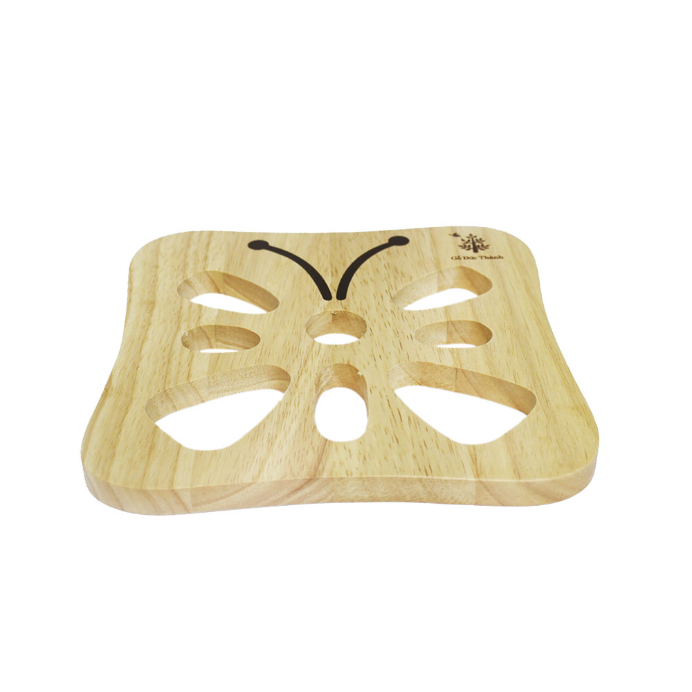 Đế lót nồi/ rế hình bướm gỗ đức thành – 09721