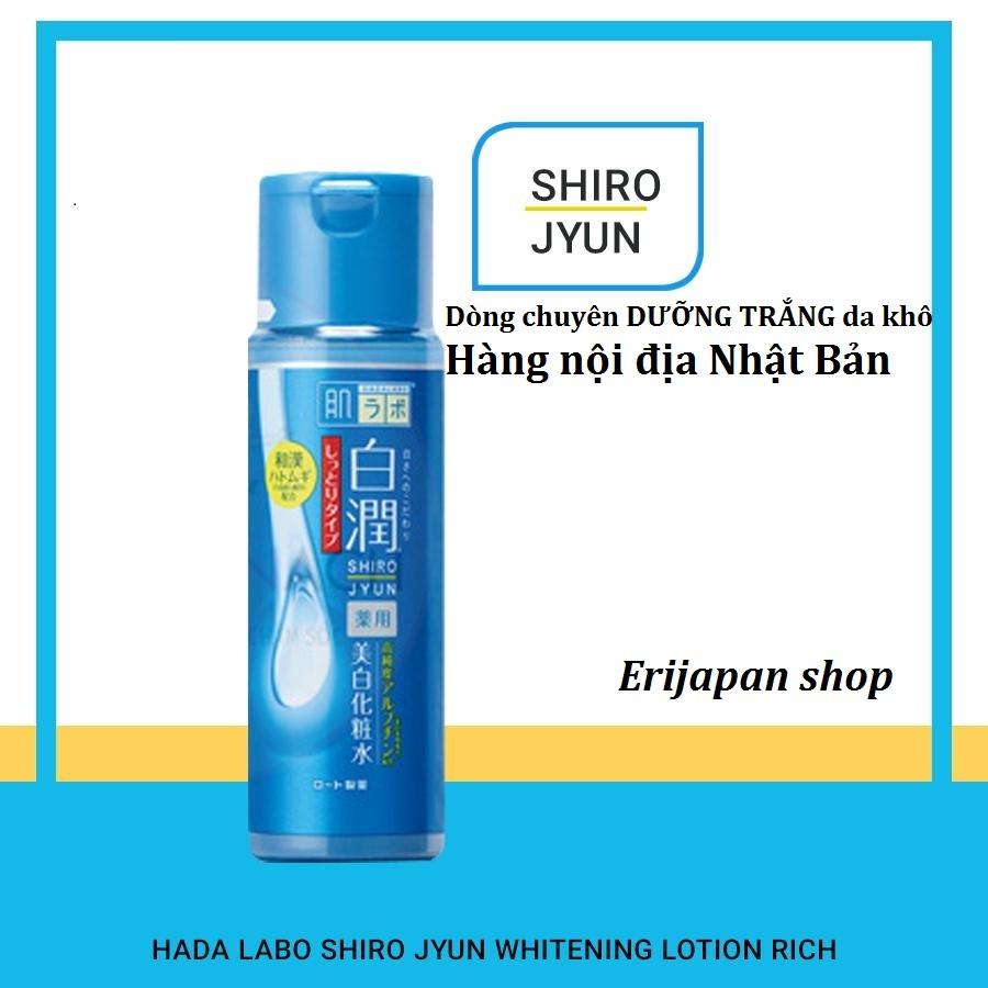 Lotion Hada labo màu xanh sọc đỏ, nước hoa hồng hada labo chuyên dưỡng trắng cho da khô 170ml nội địa Nhật Bản