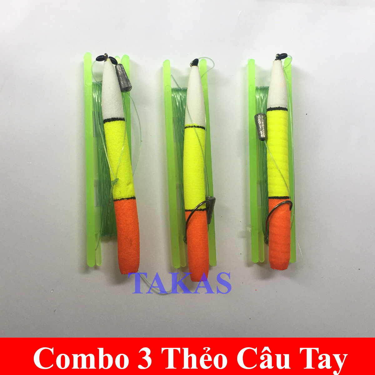 Combo 3 Thẻo câu cá tàng hình buộc sẵn lưới câu,chì,phao dùng câu cá trê,cá rô đồng,rô phi,chép....