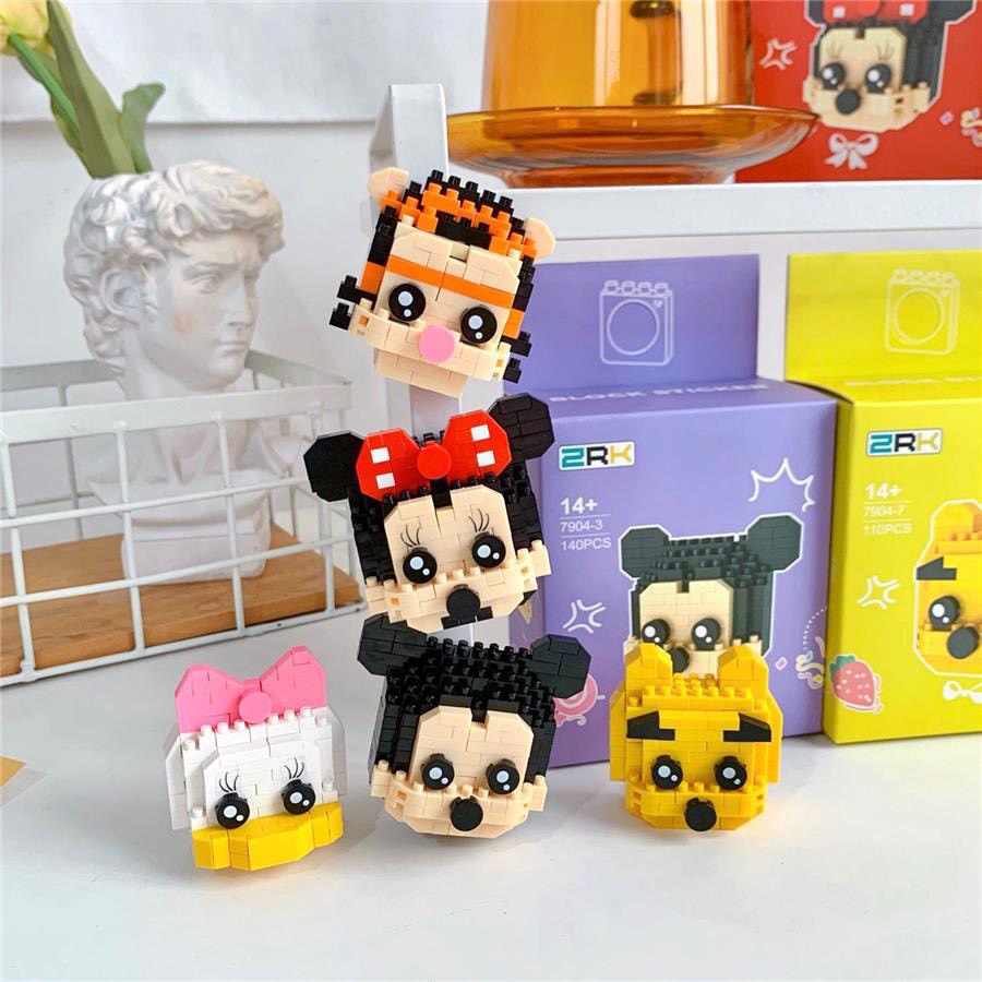 Đồ chơi lắp ráp mini nhân vật Disney, mô hình đồ chơi lắp ráp tặng kèm nam châm ...