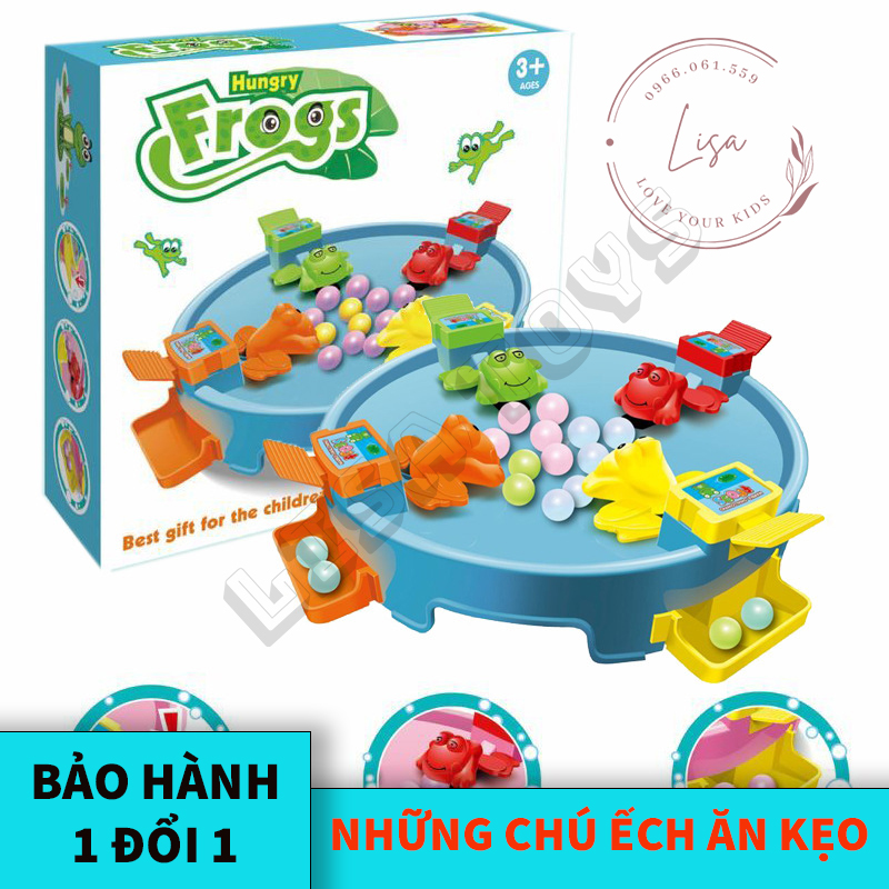 Đồ chơi trẻ em ếch ăn kẹo lisa's store cho cả gia đình 4 người chơi ,đồ chơi thú vị, vui nhộn cho bé