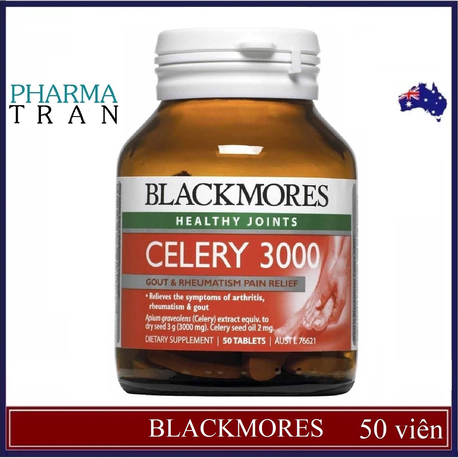 Viên uống Blackmores Celery 3000 phòng và điều trị Gút của Úc 50 viên