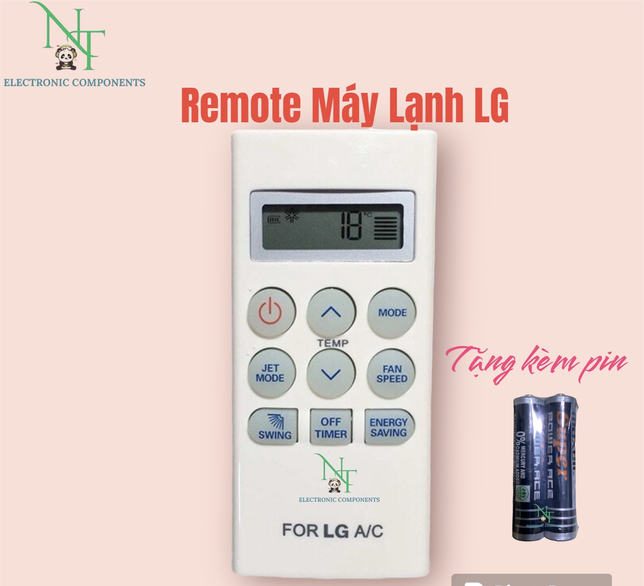 Remote điều khiển máy lạnh điều hòa LG S09EN2 . Đồ bấm máy lạnh LG . Tặng kèm pin sử dụng
