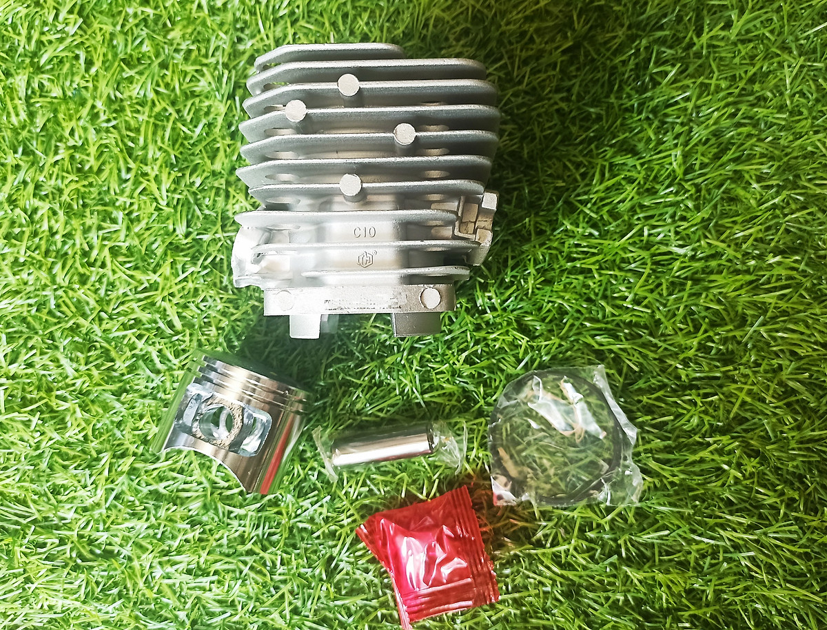 Bộ Hơi nòng xi lanh piston máy cắt cỏ 2 thì 34F thay thế cho máy 260, 26cc pittong, nòng, trục, secmang