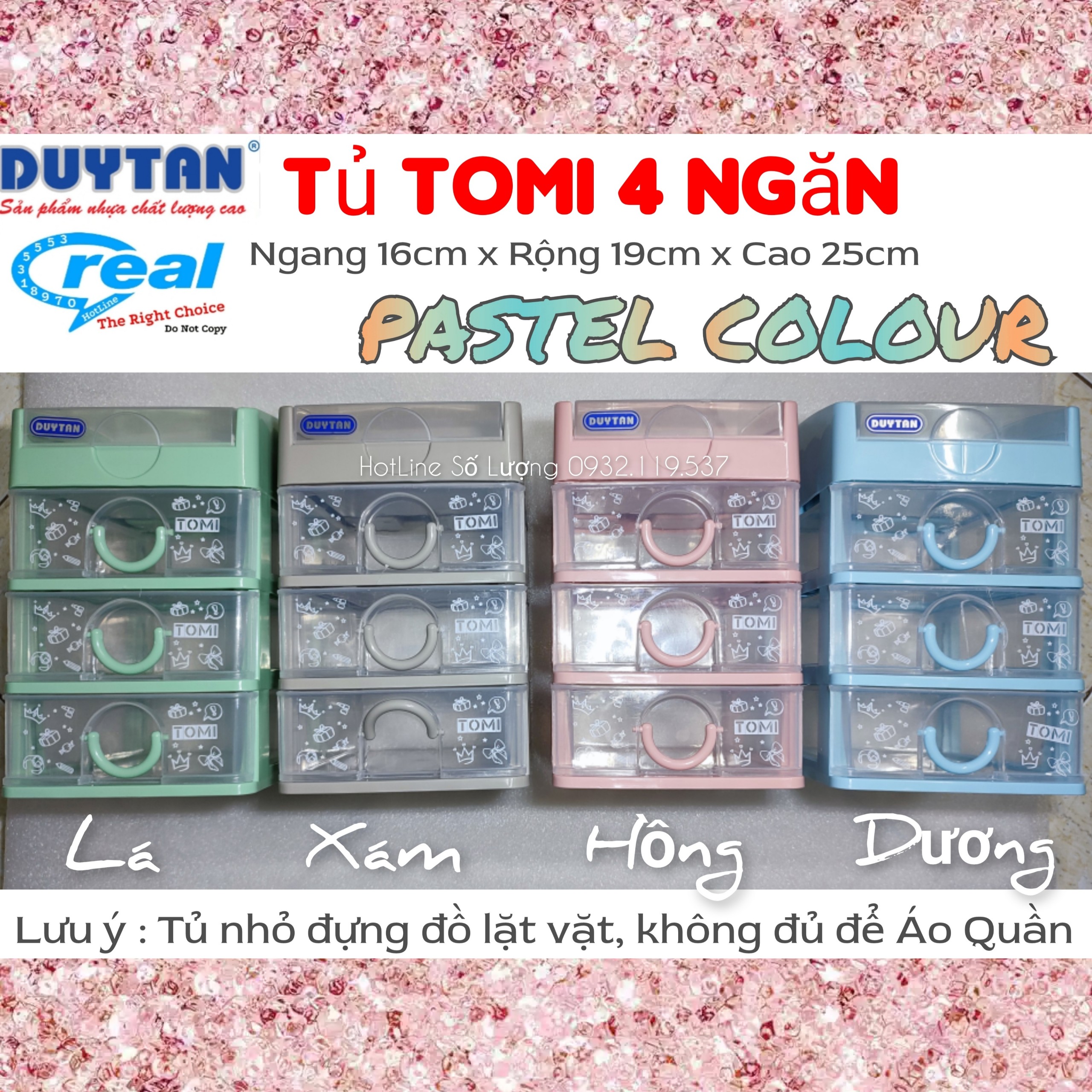 Tủ nhựa duy tân tomi mini 4 ngăn -nhiều màu