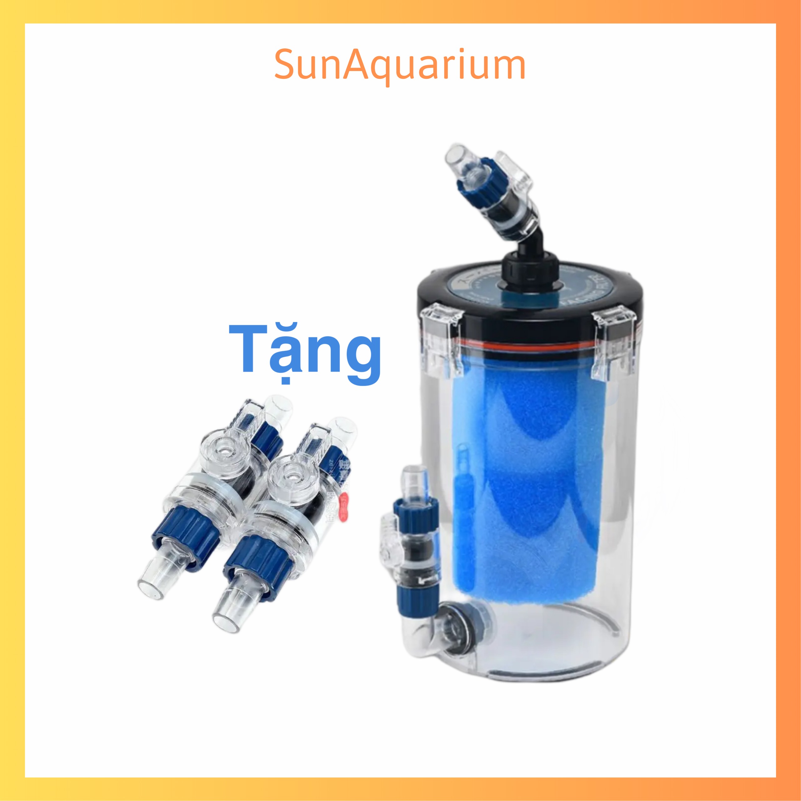 Lọc phụ marine trong suốt - tăng cường hiệu quả lọc cho hồ cá thuỷ sinh - phù hợp nhiều cỡ ống f16 f20