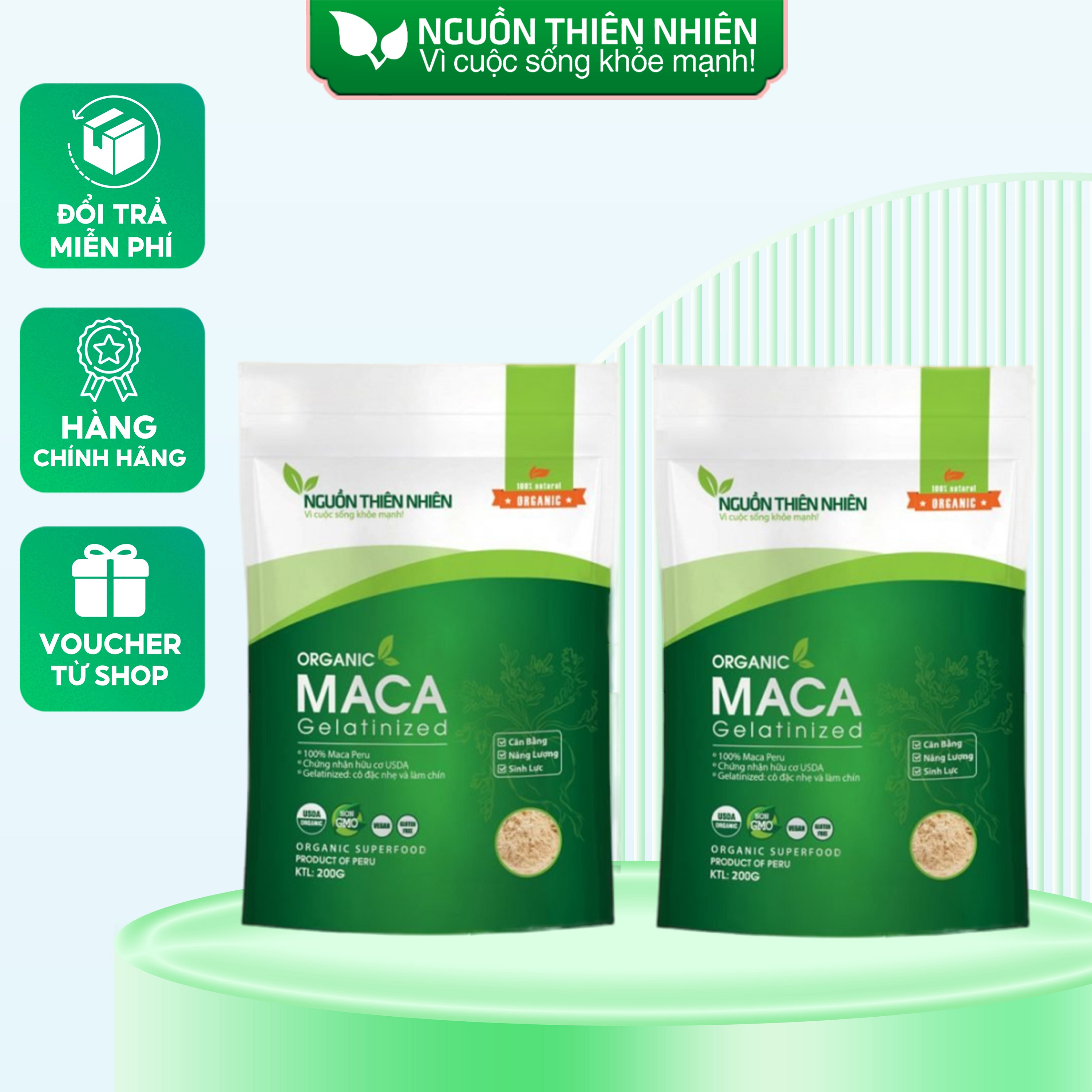 Combo 2 Túi Bột Sâm Maca Peru hữu cơ 200g NguồnThiên Nhiên.