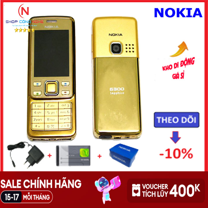 [[SALE-SALE] Điện thoại cổ Nokia 6300 Thiết kết độc đáo nghe gọi cực rõ BẢO HÀNH 12 THÁNG