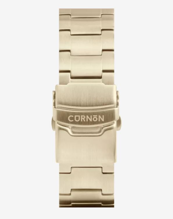 Dây kim loại đồng hồ Curnon Colosseum màu Champagne 20mm dễ dàng tháo lắp - Hàng chính hãng