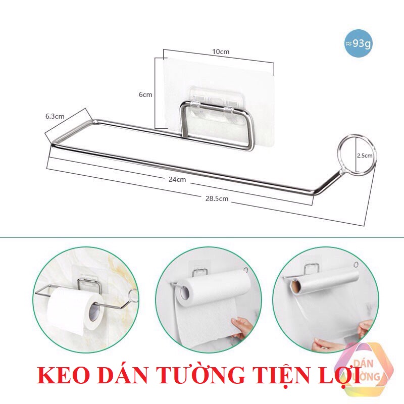 Móc inox treo giấy lau bếp, giấy vệ sinh, khăn tay, dụng cụ nhà bếp...