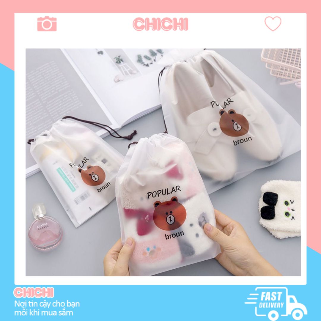 Túi dây rút đựng đồ mỹ phẩm trang điểm giầy dép quần áo cá nhân chống nước ChiChi TCN02