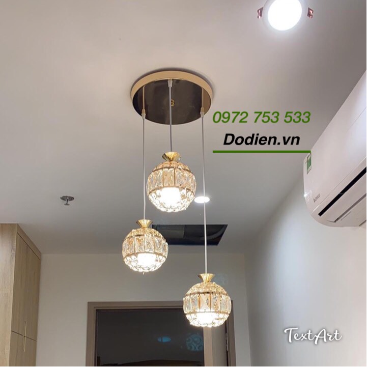 Đèn thả bàn ăn nhà bếp - Đèn chùm thả pha lê
