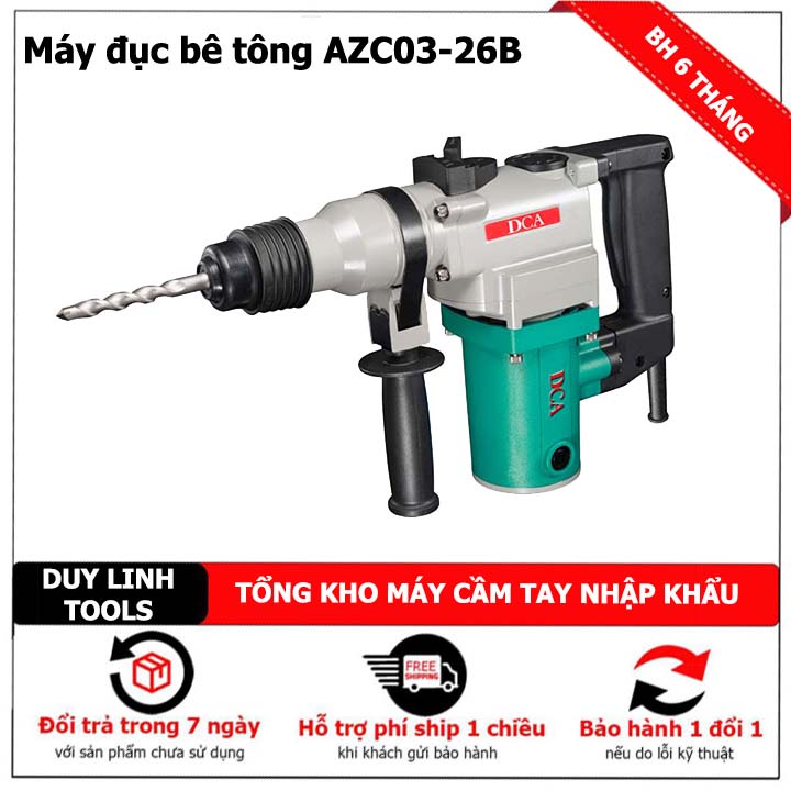 Máy khoan đục bê tông dca azc03-38 độ bền cao , công suất lớn , dễ sử dụng