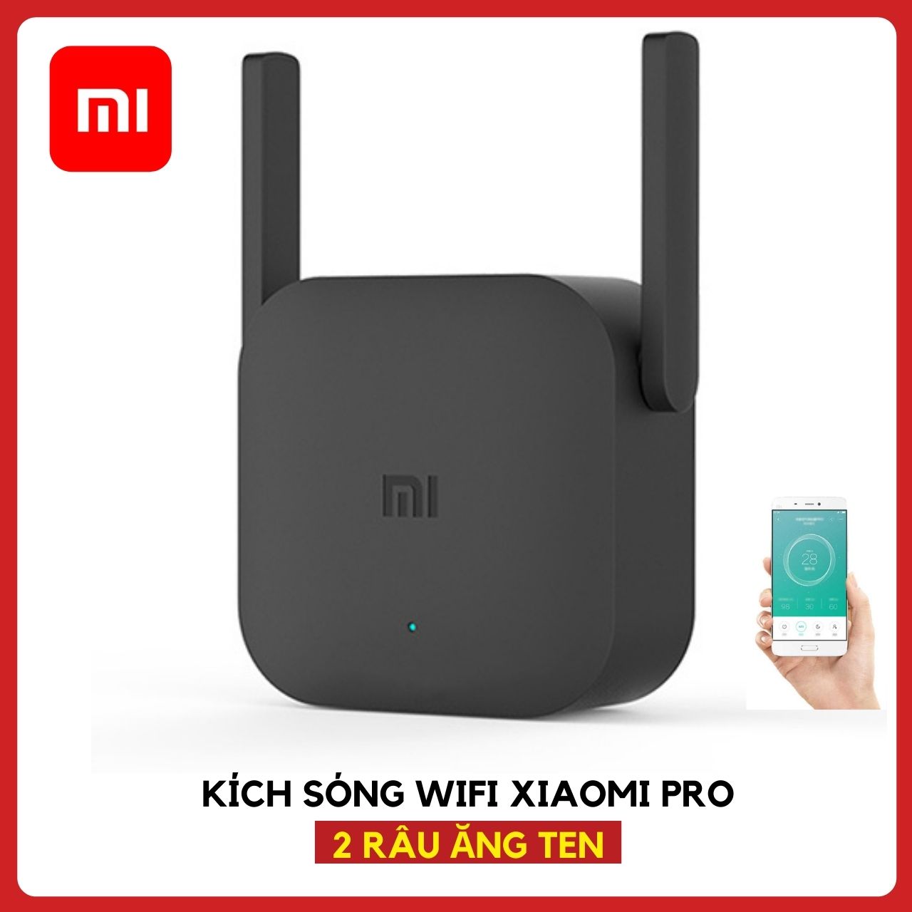 Kích sóng Wifi xiaomi repeater Pro băng thông 300 Mbps - thegioicongnghette
