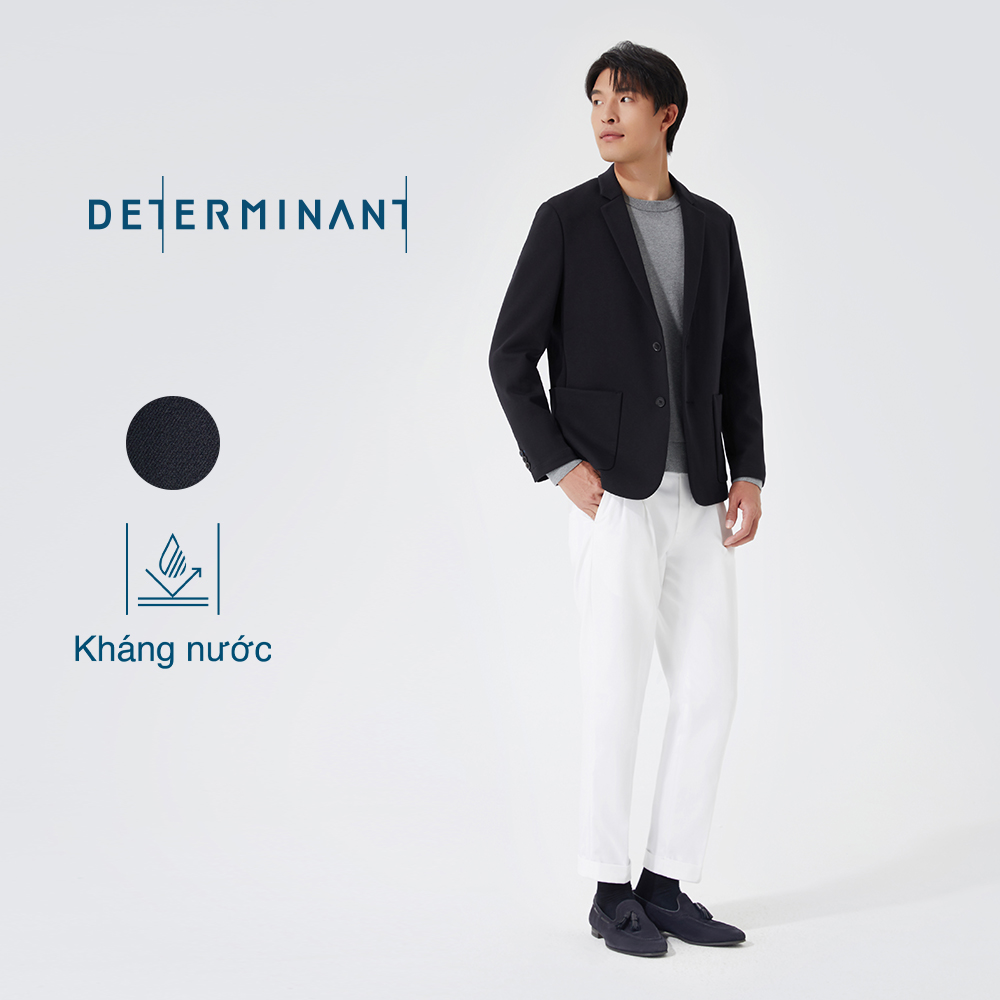 Áo khoác blazer nam determinant - 71% cotton/29% polyester - màu đen - ow03