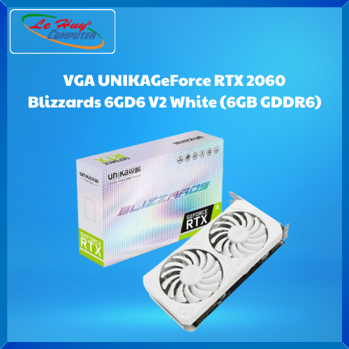 Card Màn Hình - VGA UNIKAGeForce RTX 2060 Blizzards 6GD6 V2 White (6GB GDDR6) - Hàng Chính Hãng