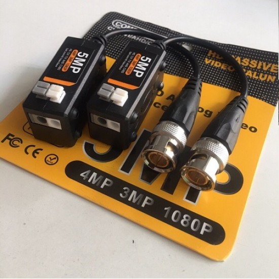 Đầu Balun Full HD 8MP Nối Camera Bằng Dây Mạng Máy Tính UTP 1 Cặp