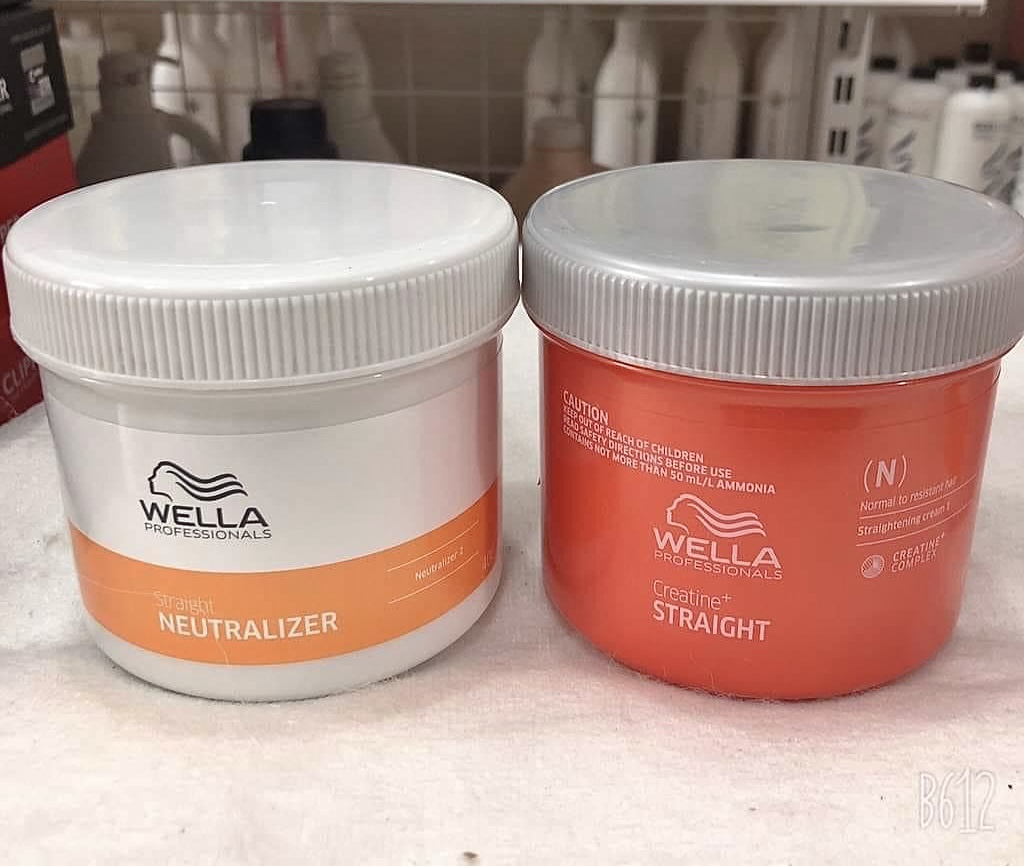 Bộ thuốc duỗi ép tóc wella cao cấp dành cho tóc khoẻ straight n 400ml x 2 duỗi & dập