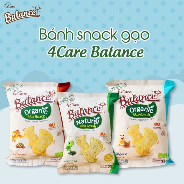 Bánh gạo hữu cơ 4Care Balance Rice Snack 25g