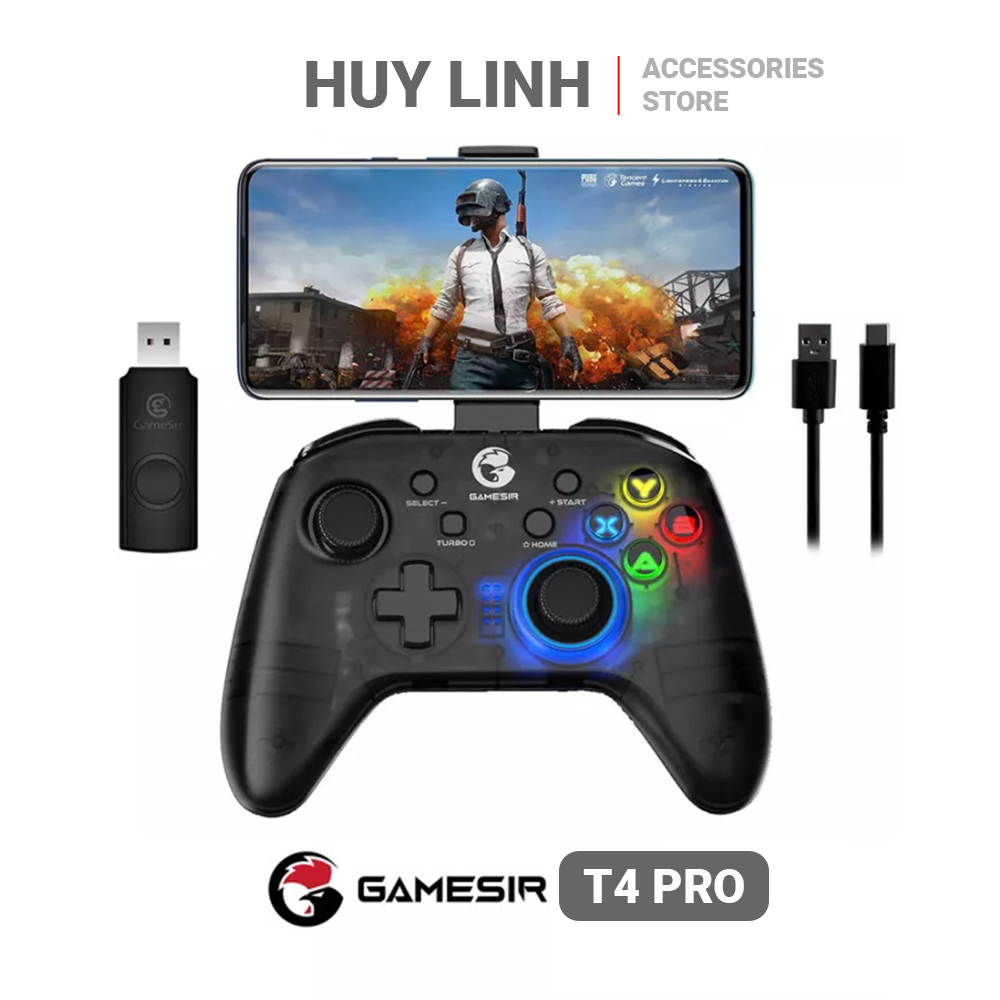Tay cầm chơi game không dây Gamesir T4 Pro USB 2.4Ghz Bluetooth - Hỗ trợ Android/Window/PC