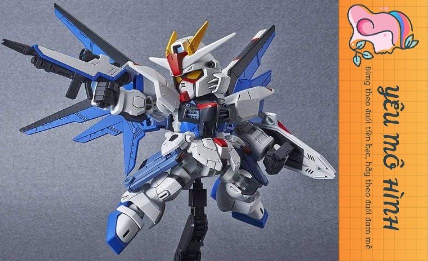 Mô hình Gundam SD Freedom Soldier Tặng kèm base trưng bày