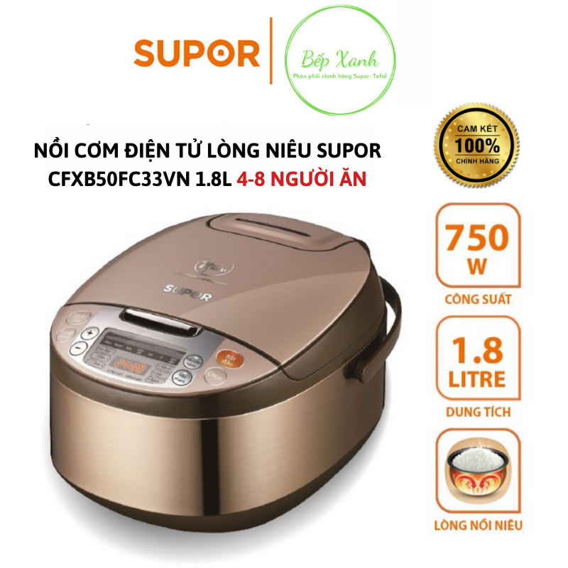 Nồi cơm điện tử supor cfxb50fc33vn-75 chính hãng supor bảo hành 1 năm
